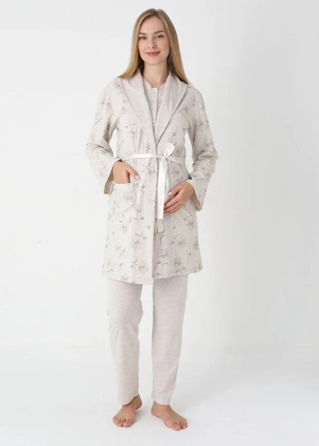 Women's 3-Piece Winter Pajama Set with Mink 25-2452