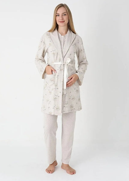 Women's 3-Piece Winter Pajama Set with Mink 25-2452