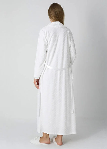 Maternity Sleepwear Set, 2 Pieces, Jacquard Bow Pattern - Sticky Cotton Fabric 25-2311