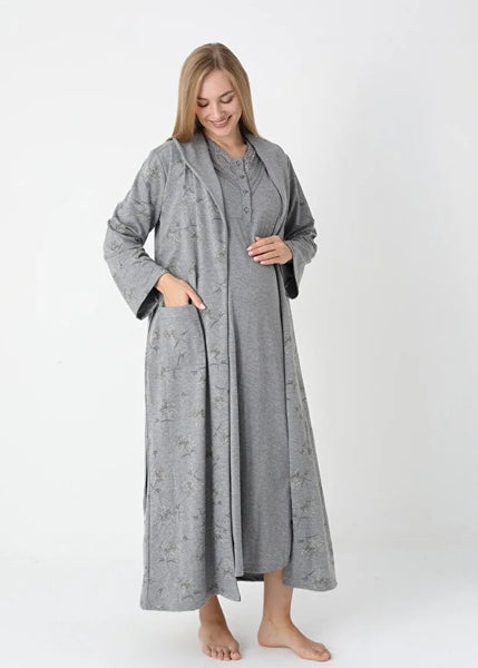 Maternity Nightgown and Dressing Gown 25-2310