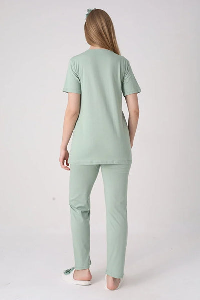 Maternity and Postpartum 3-Piece Pajama & Robe Set  3474