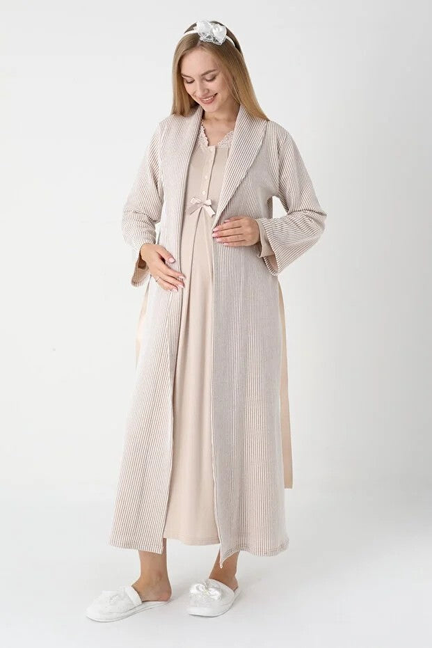 Maternity Nightgown and Dressing Gown 25-2305-
