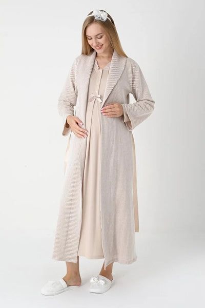 Maternity Nightgown and Dressing Gown 25-2305-