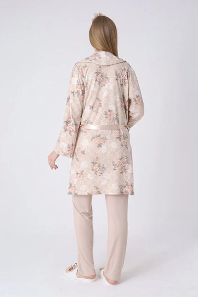 Maternity and Postpartum 3-Piece Pajama & Robe Set  3465
