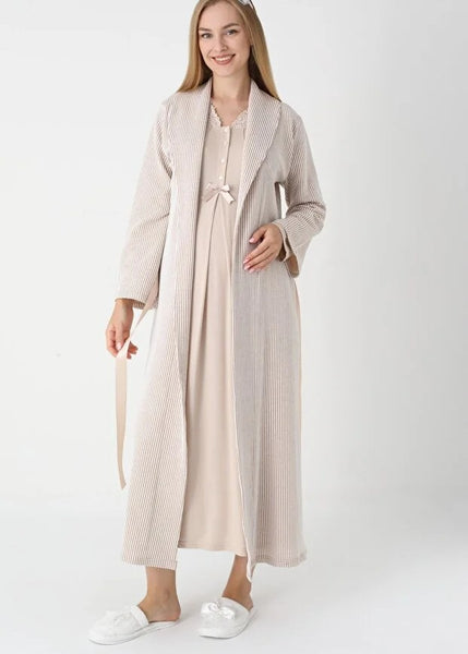 Maternity Nightgown and Dressing Gown 25-2305-