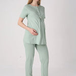 Maternity and Postpartum 3-Piece Pajama & Robe Set  3474