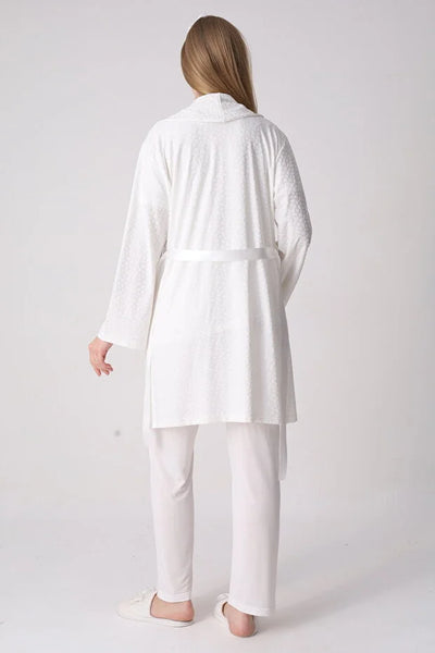 Maternity and Postpartum 3-Piece Pajama & Robe Set  3477