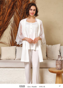 Three-piece cotton pajama from the Turkish brand Tuba 23520