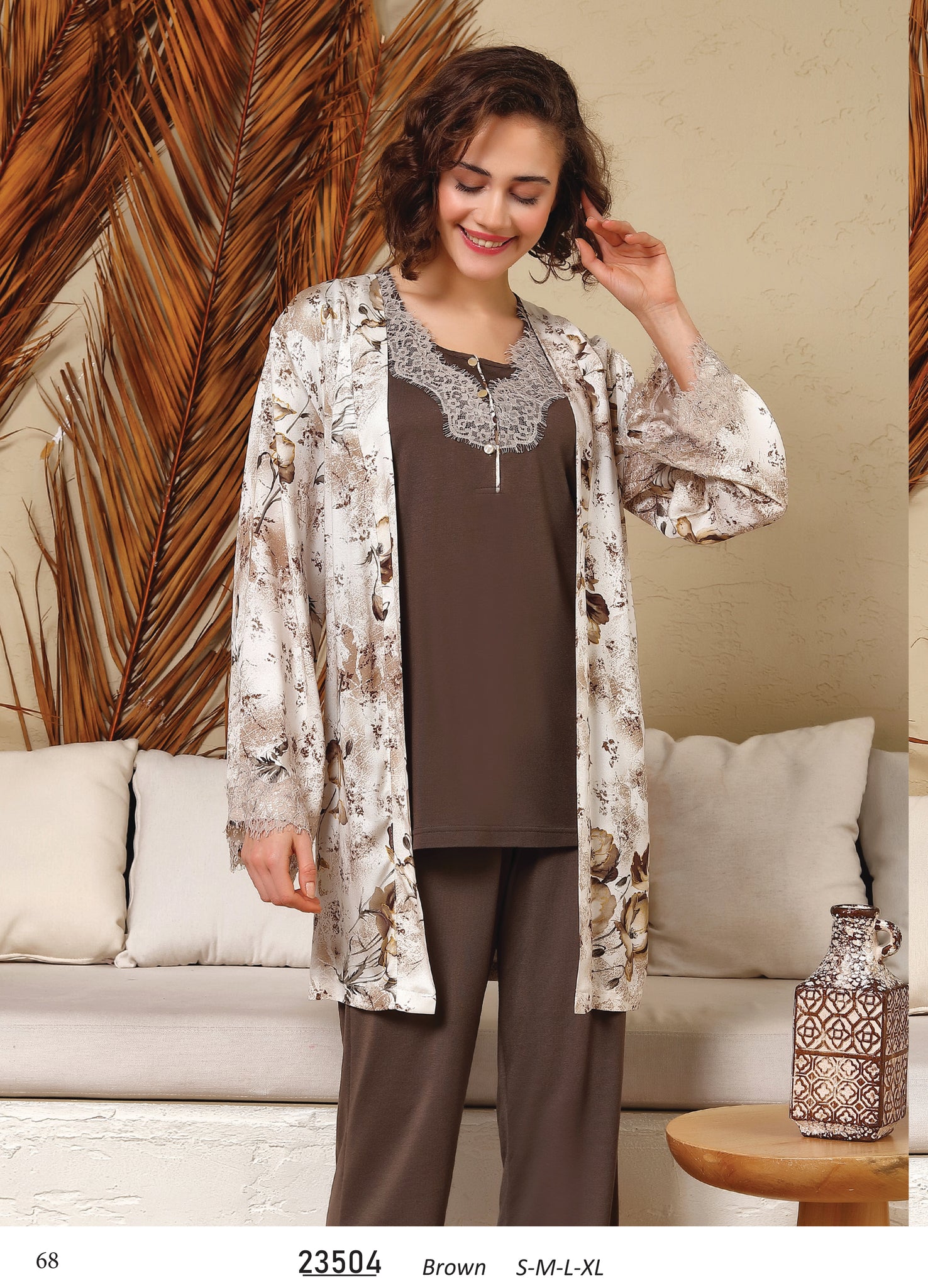 Three-piece cotton pajama from the Turkish brand Tuba 23504