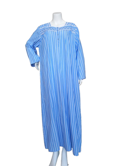 Women's striped long-sleeved cotton dress 25-20-B-2