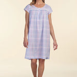 100% COTTON WOVEN SHORT NIGHTGOWN 208703