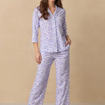 Purple Paisley Cotton Long Pajama Set 92678-520