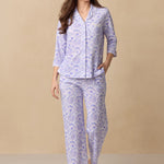 Purple Paisley Cotton Long Pajama Set 92678-520
