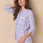 Purple Paisley Cotton Long Pajama Set 92678-520