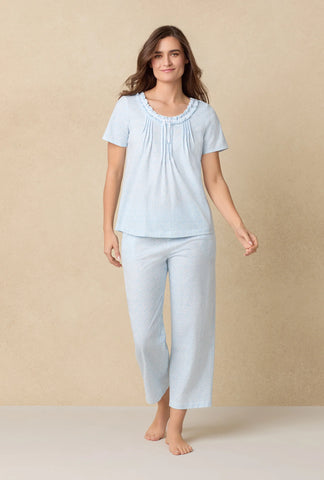 Blue Shells Cotton Capri Pajama Set 92676-466