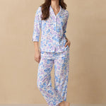 Purple Hydrangea Cotton Long Pajama Set 92678-168