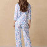 Purple Hydrangea Cotton Long Pajama Set 92678-168