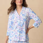 Purple Hydrangea Cotton Long Pajama Set 92678-168