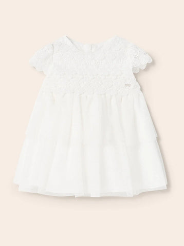 Baby S/S Dress w/Lace & Mesh 1950