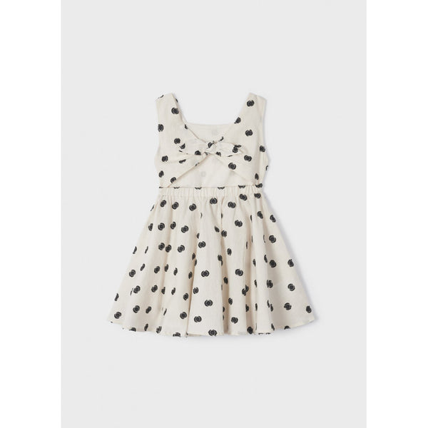 Mayoral Light beige polka dot dress 23-03925-054