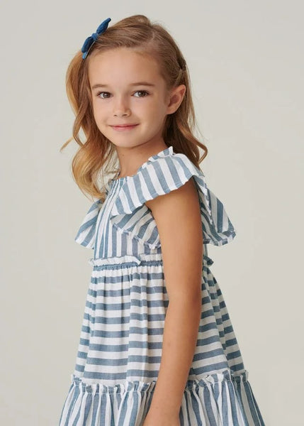 MAYORAL Striped dress light blue Striped dress light blue 3928