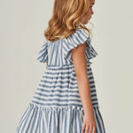 MAYORAL Striped dress light blue Striped dress light blue 3928-24