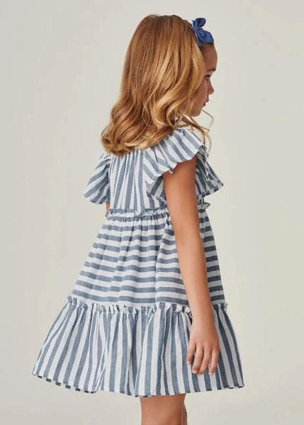 MAYORAL Striped dress light blue Striped dress light blue 3928