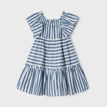 MAYORAL Striped dress light blue Striped dress light blue 3928-24