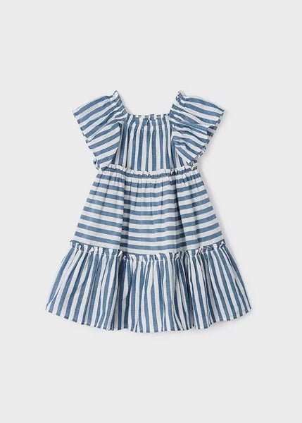 MAYORAL Striped dress light blue Striped dress light blue 3928