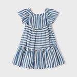 MAYORAL Striped dress light blue Striped dress light blue 3928-24