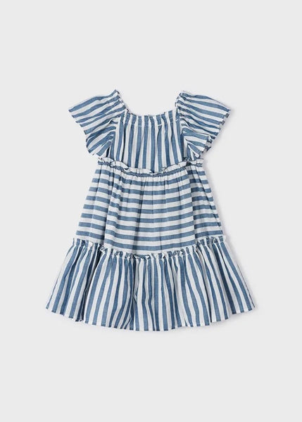 MAYORAL Striped dress light blue Striped dress light blue 3928