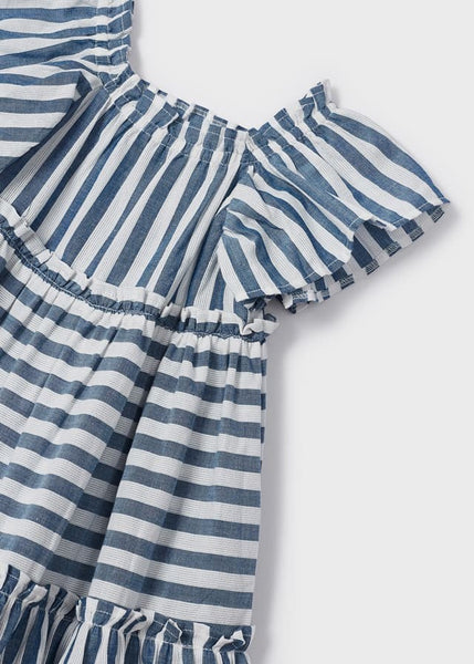 MAYORAL Striped dress light blue Striped dress light blue 3928