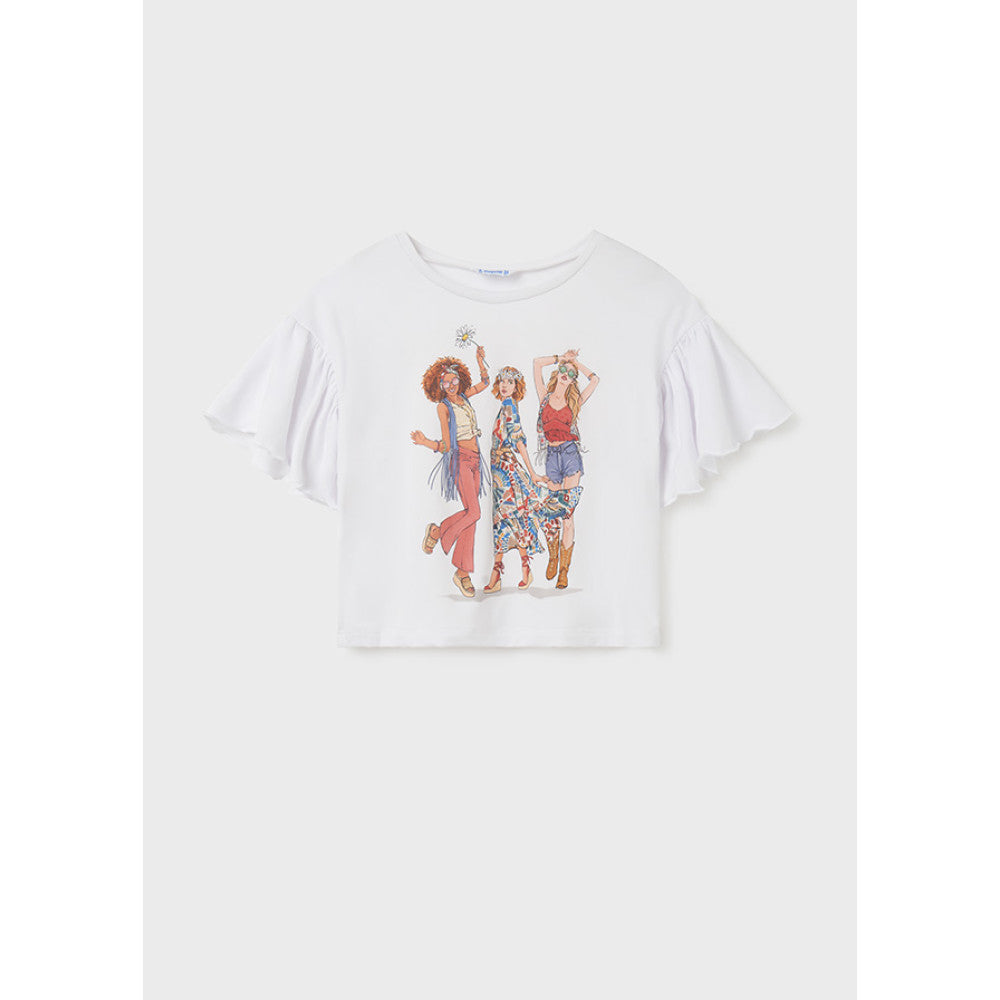 Mayoral S/s girl t-shirt 23-06051 - WhtCarmine