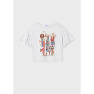 Mayoral S/s girl t-shirt 23-06051 - WhtCarmine
