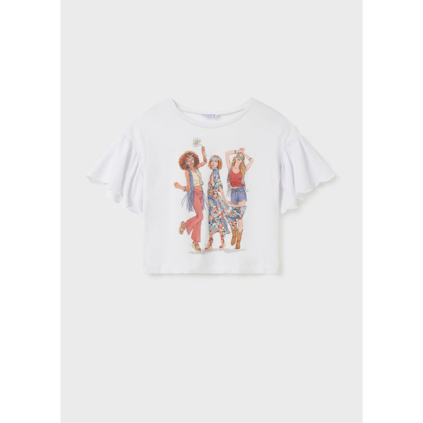 Mayoral S/s girl t-shirt 23-06051 - WhtCarmine