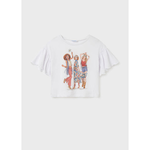 Mayoral S/s girl t-shirt 23-06051 - WhtCarmine