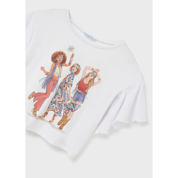 Mayoral S/s girl t-shirt 23-06051 - WhtCarmine