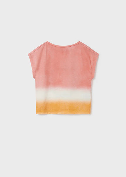 Mayoral 6055 031 - Coral Tie Dye Short Sleeve T-Shirt