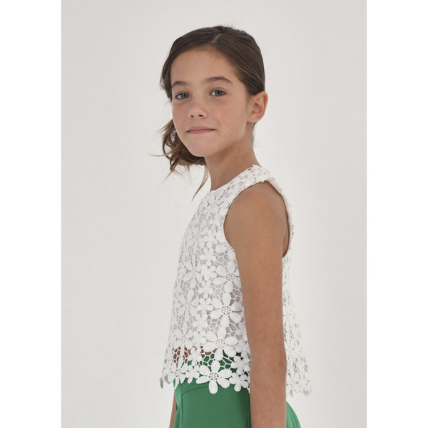 Mayoral 6064-078 Lace White Top