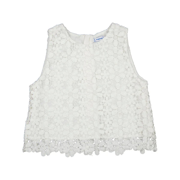 Mayoral 6064-078 Lace White Top
