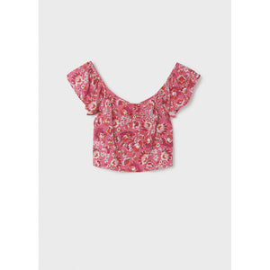 Mayoral Printed Top Fuchsia Dark 23-06067-002
