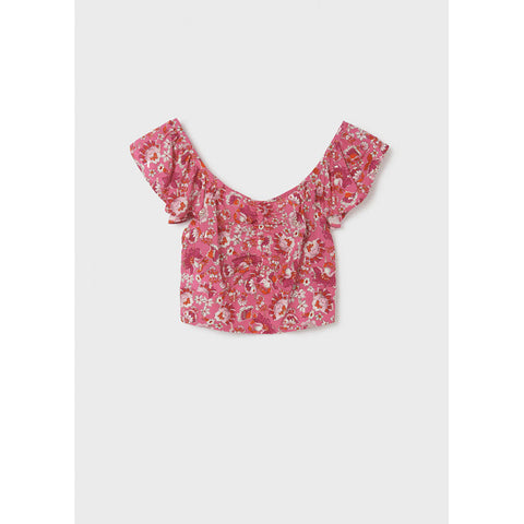 Mayoral Printed Top Fuchsia Dark 23-06067-002