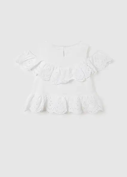 Mayoral White Blouse for Girl 23-06195-078