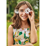 Mayoral Flowers saten dress 23-06914 - 23-Beige