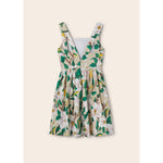 Mayoral Flowers saten dress 23-06914 - 23-Beige