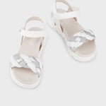 Mayoral Knitted sandals girl Ref. 23-45453-037 White-Silver