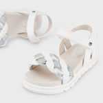 Mayoral Knitted sandals girl Ref. 23-45453-037 White-Silver