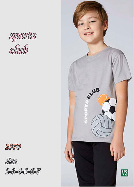 Boys' cotton pajamas, blouse with pants - Sports Club 3270