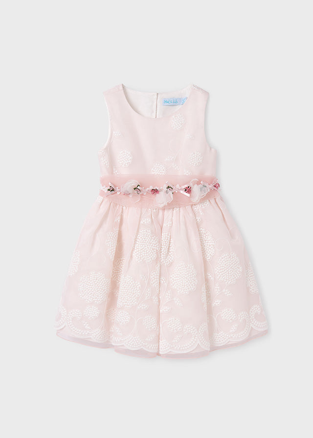 Abel & Lula Children's Dress Organza Embroidered for Girls Pink 24-05031-018