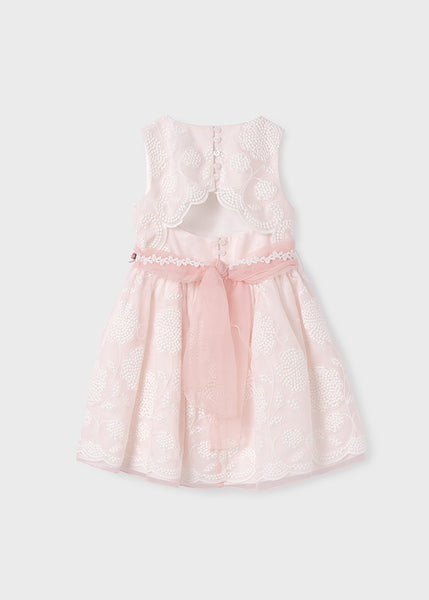 Abel & Lula Children's Dress Organza Embroidered for Girls Pink 24-05031-018